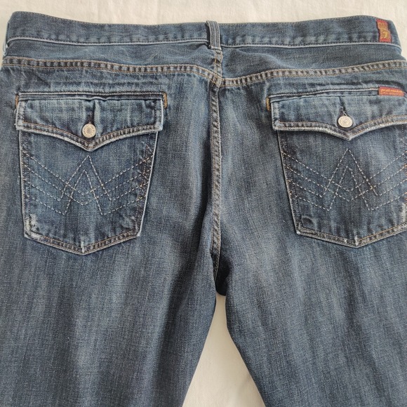 7 For All Mankind Other - 7 For All Mankind Bootcut Jeans Mens Size 40 Dark Wash Denim Cotton Pocket Flaps